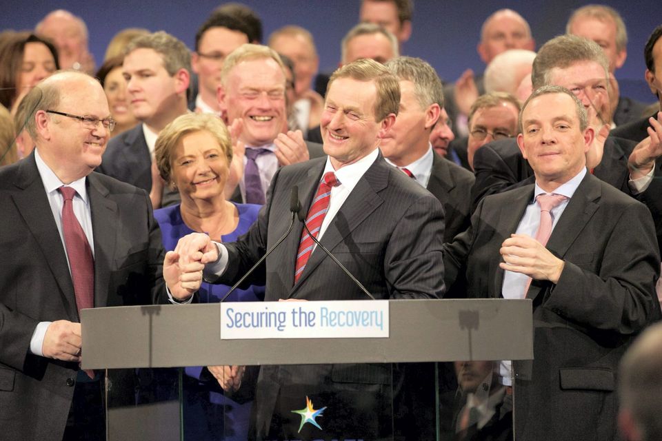 Finance Minister Michael Noonan and Taoiseach Enda Kenny - the former teachers won't reform education