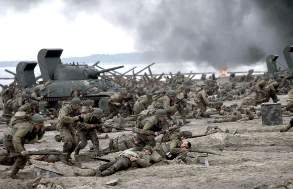 The famous D-day landing scenes from 'Saving Private Ryan' were shot on Curracloe Beach in Co Wexford Photo: David James/DreamWorks/REUTERS