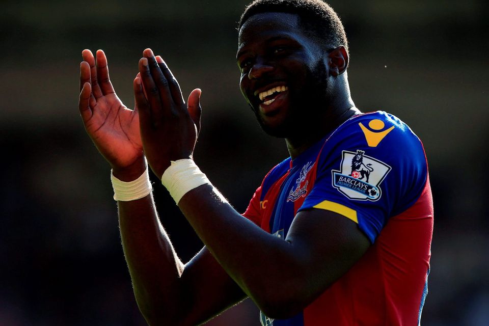 Crystal Palace's Bakary Sako acknowledges the crowd after scoring his side's winning goal
