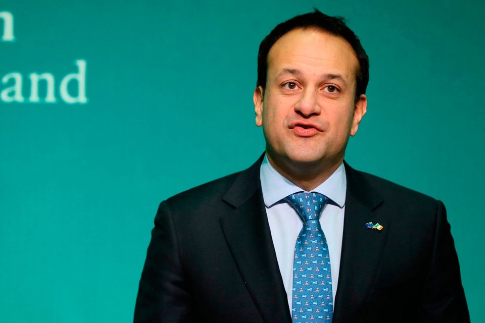 Taoiseach Leo Varadkar speaking at the Government Press Centre in Dublin after the European Commission announced that "sufficient progress" has been made in the first phase of Brexit talks: Brian Lawless/PA Wire