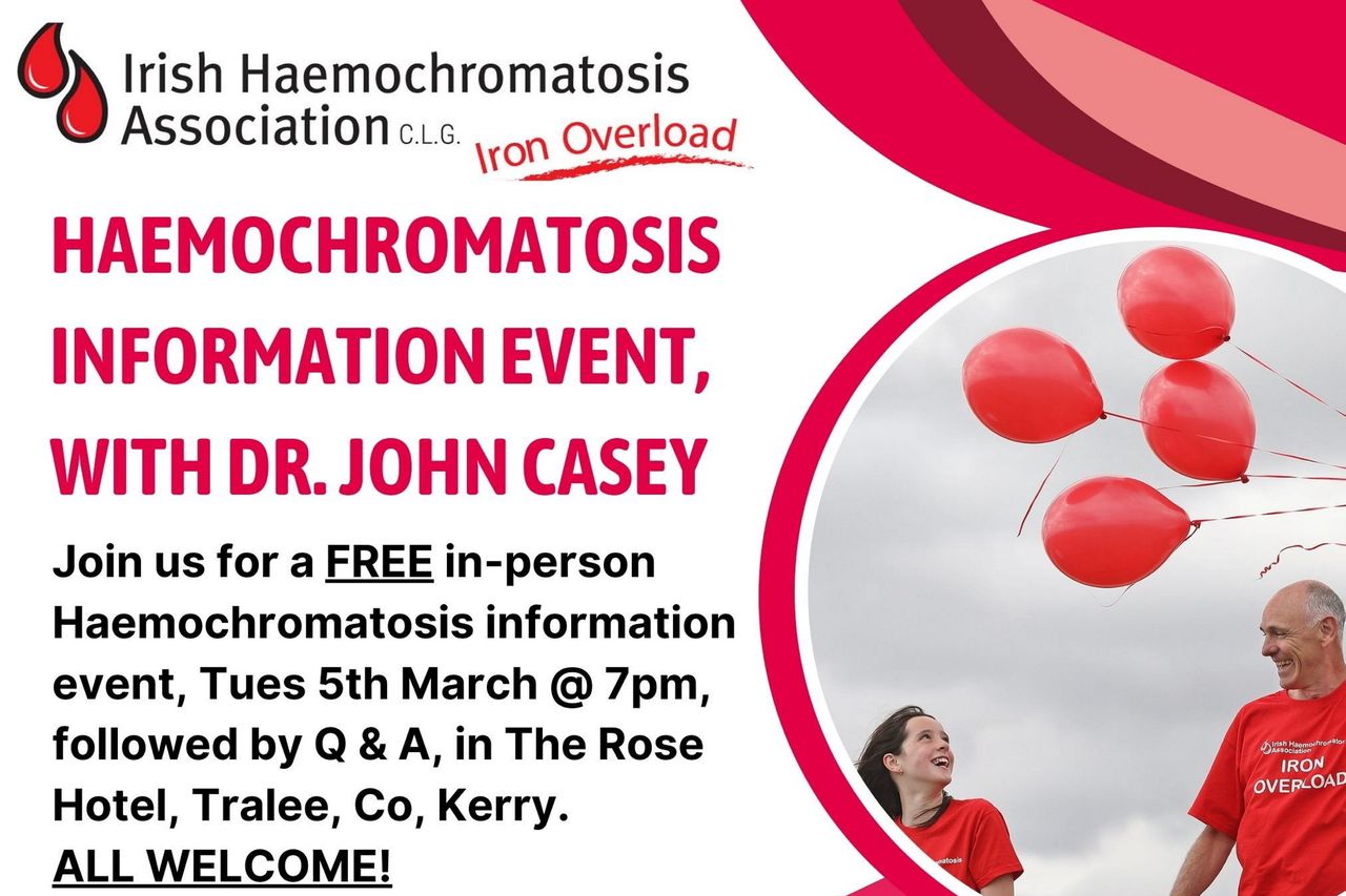 Information evening on Haemochromatosis or iron overload to take