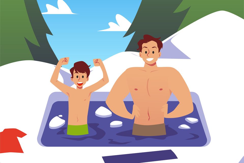 Cold water therapy can help reduce perceptions of fatigue and muscle soreness. Image: Getty