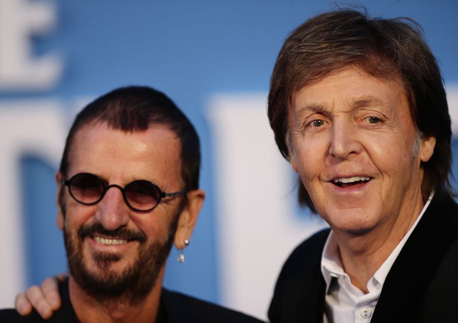 Sir Paul McCartney (right) and Sir Ringo Starr have recorded Grow Old With Me, a song written by John Lennon (Yui Mok/PA)