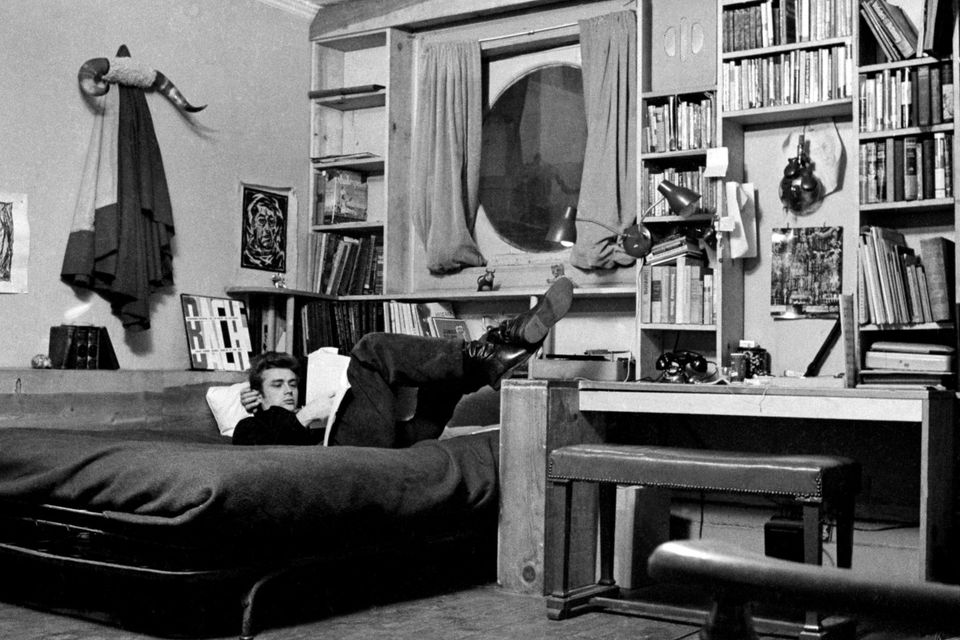 James Dean in his apartment on West 68th Street in 1955. Photo: Dennis Stock.