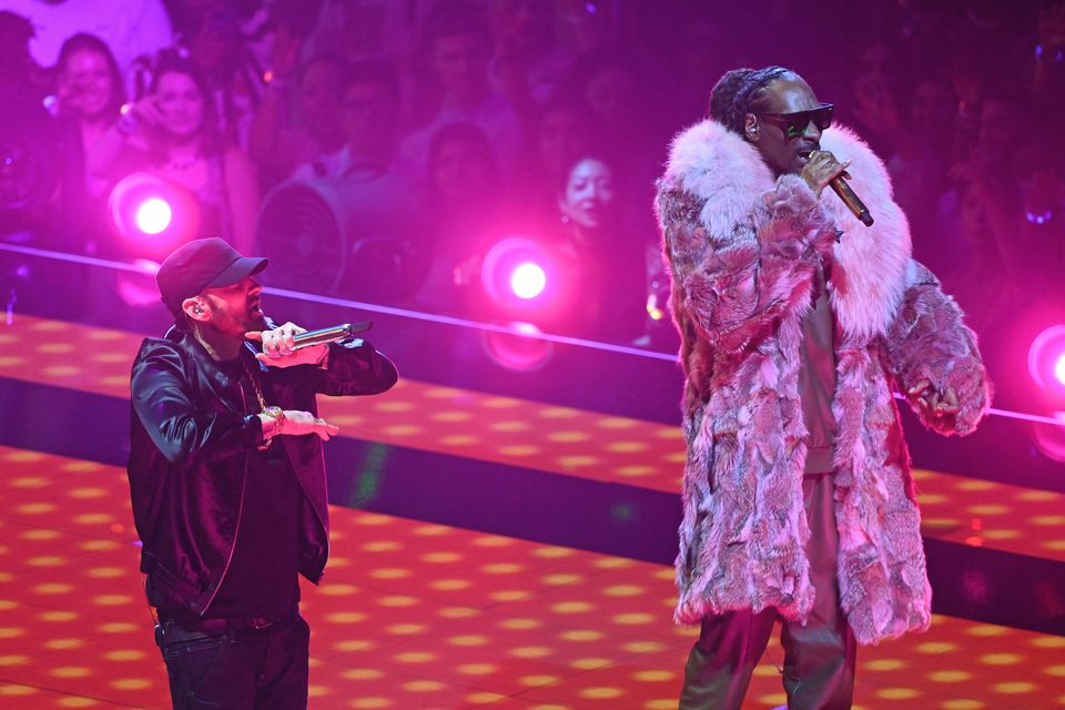 Eminem and Snoop Dogg (Doug Peters/PA)