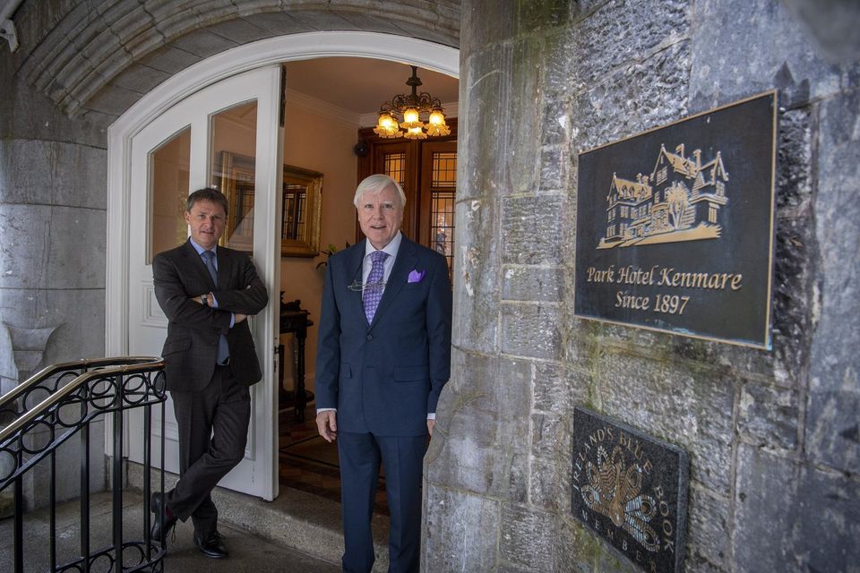 Kenmare's famous Park Hotel and Landsdowne Arms Hotel up for sale by Brennan brothers  Francis and John Brennan. Pictured here at the world famous Park Hotel.
