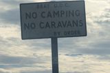 thumbnail: 'No camping' signs on the way to Bray Head. thumbnail: 'No camping' signs on the way to Bray Head.