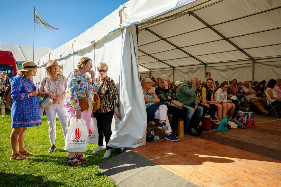 A side view of a fashion show on day two of the National Ploughing Championships in Ratheniska. Pic: Mark Condren