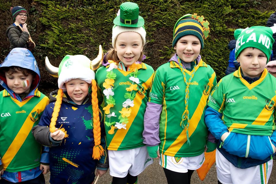 Cathal Hendrick, Cathal and Aoibhinn Hayes and Ida and Eanna Wall. from Rathgarogue Cushinstown GAA Club. Photo: Mary Browne