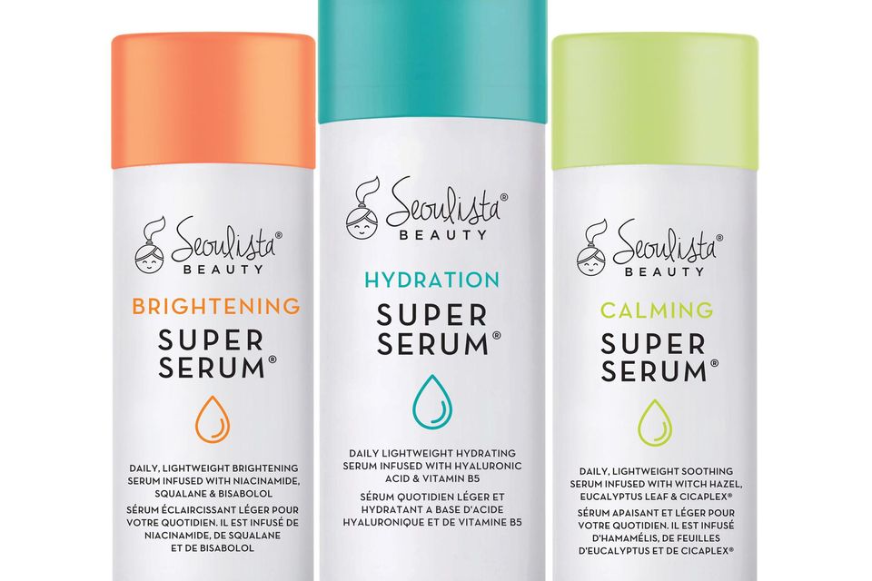 Far left, Seoulista Brightening Super Serum, €24, from a selection at seoulistabeauty.com