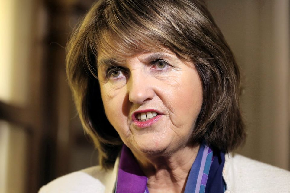 The protest delayed Tánaiste Joan Burton for about two hours. Photo: Frank Mc Grath