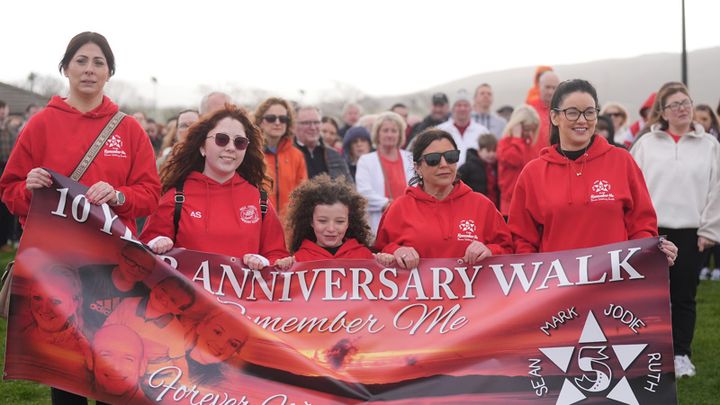 Mother who lost family in Buncrana pier tragedy ten years ago thanks community as hundreds attend memorial walk