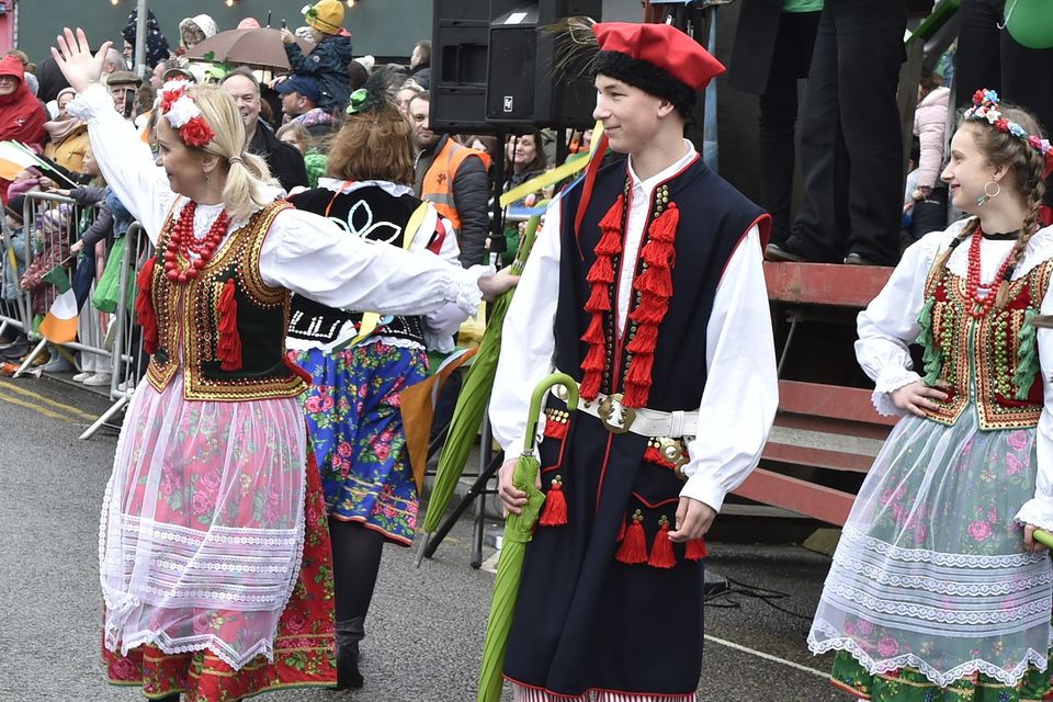 Ambassador to Ireland of Poland Anna Sochanska was at the St Patrick's Day parade in Gorey. Pic: Jim Campbell