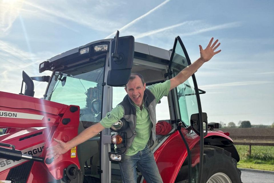 Darragh McCullough with his brand new Massey Ferguson