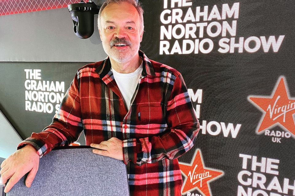 Graham Norton in the Virgin Radio studio (Virgin Radio/News UK/PA)