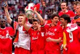 thumbnail: File photo dated 13-05-2006 of  Liverpool's Steven Gerrard celebrates with the FA Cup .  David Davies/PA Wire.