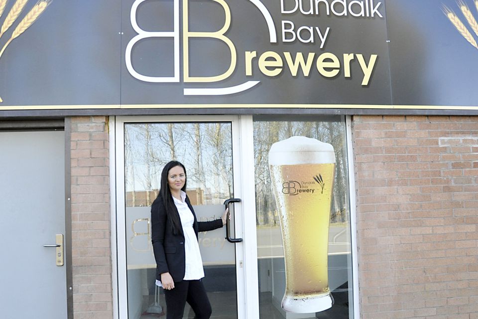 Faye Healy at the entrance to Dundalk Bay Brewery