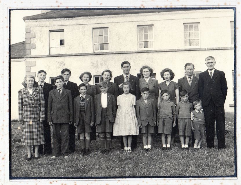 An archive image of the Donnelly family pictured outside their Collegelands home. True North: The Worlds Oldest Family will be shown on BBC One Northern Ireland on Monday 31 October at 10.45pm