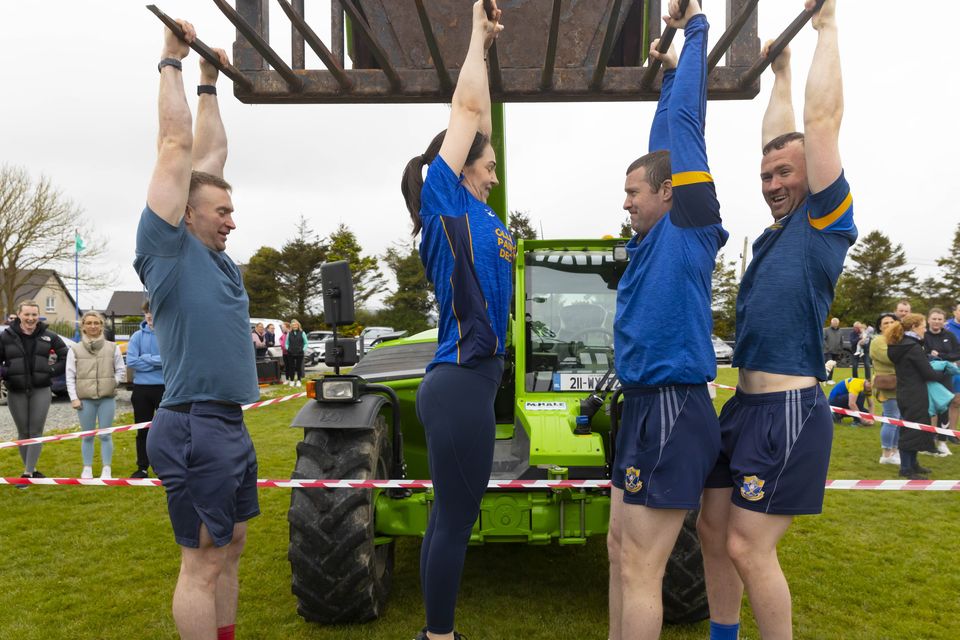 07/05/2023. Pictured at Gusserane Fittest Family during the hang tough are Graeme, Shane, Claire and Eamon Cullen. Photograph: Patrick Browne