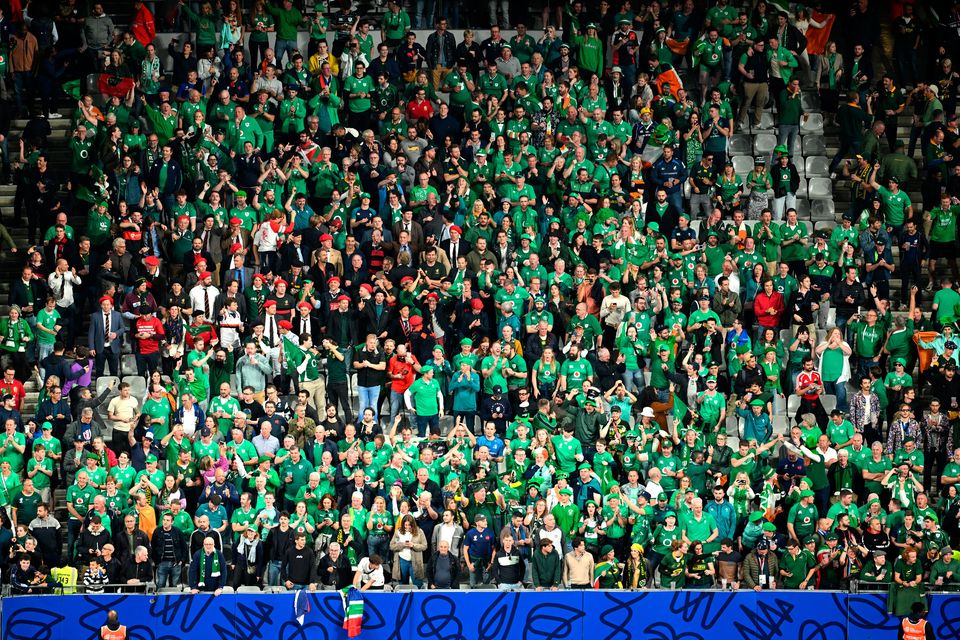 Fans irlandais de rugby à la Coupe du monde de rugby