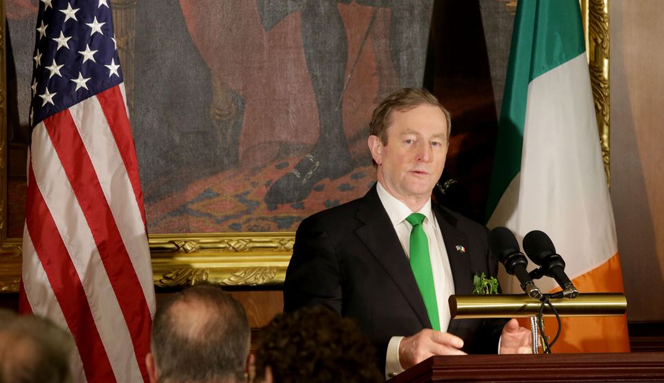 Speakers Lunch Capitol Hill Washington. Taoiseach Enda Kenny delivers his speech. Picture; Gerry Mooney