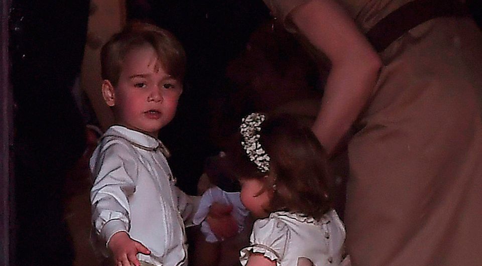 Britain's Prince George and Princess Charlotte look adorable at aunt Pippa  Middleton's wedding | Irish Independent