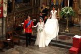 thumbnail: Dress rehearsal: Prince Harry and Pippa Middleton (right) follow William and Kate down the aisle during the last royal wedding shindig in 2011