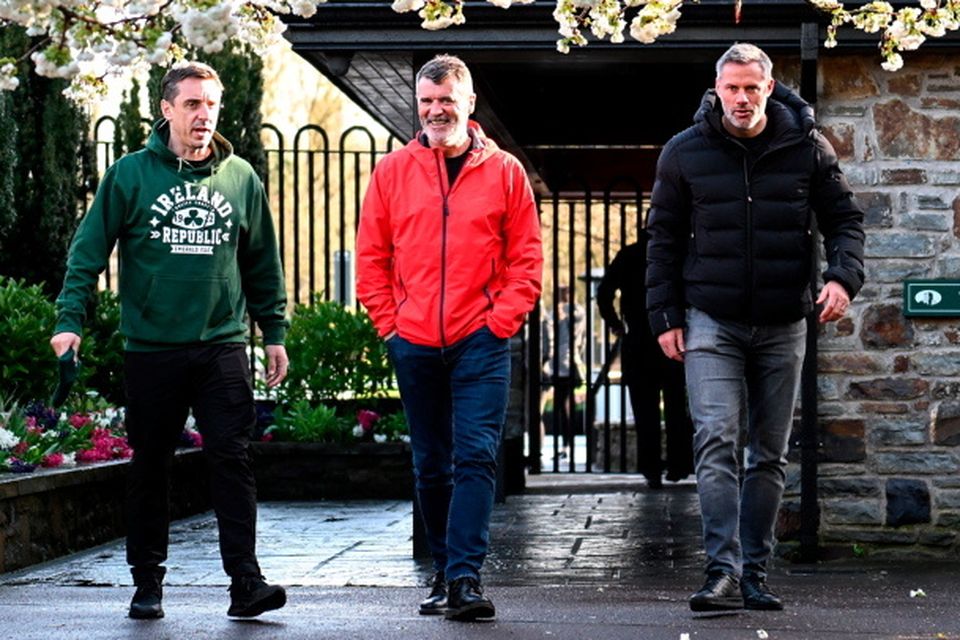 Gary Neville, Roy Keane and Jamie Carragher in Ireland
