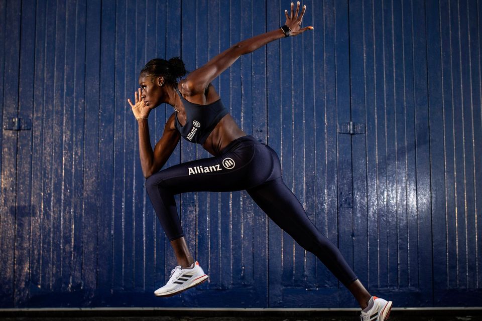 Record-breaking Irish sprinter, Rhasidat Adeleke, who has today been announced as the newest sporting ambassador of Allianz Insurance. Photo: Inpho/Dan Sheridan