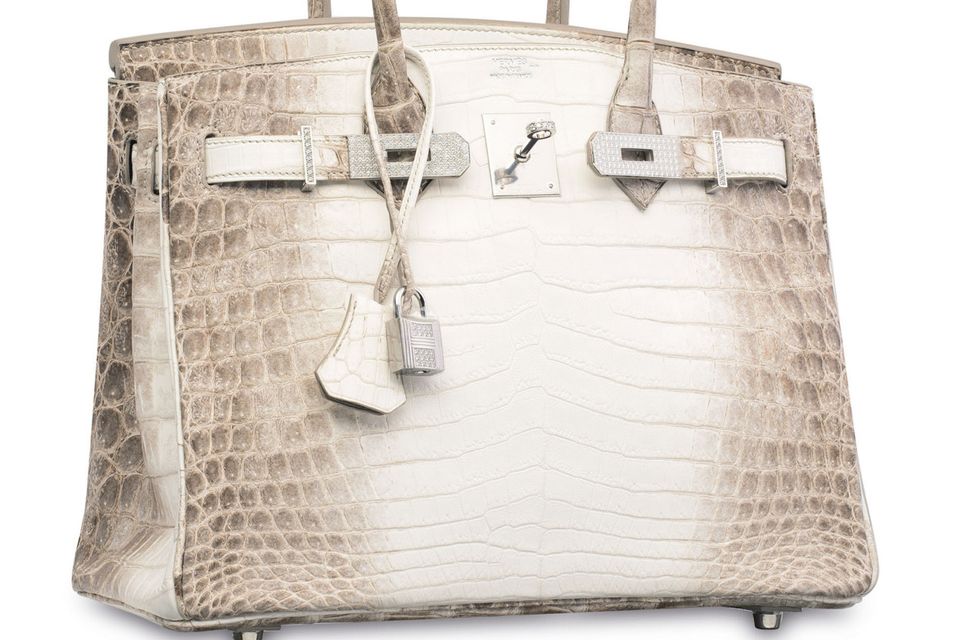 Hermes Himalayan Niloticus Crocodile Diamond Birkin handbag is