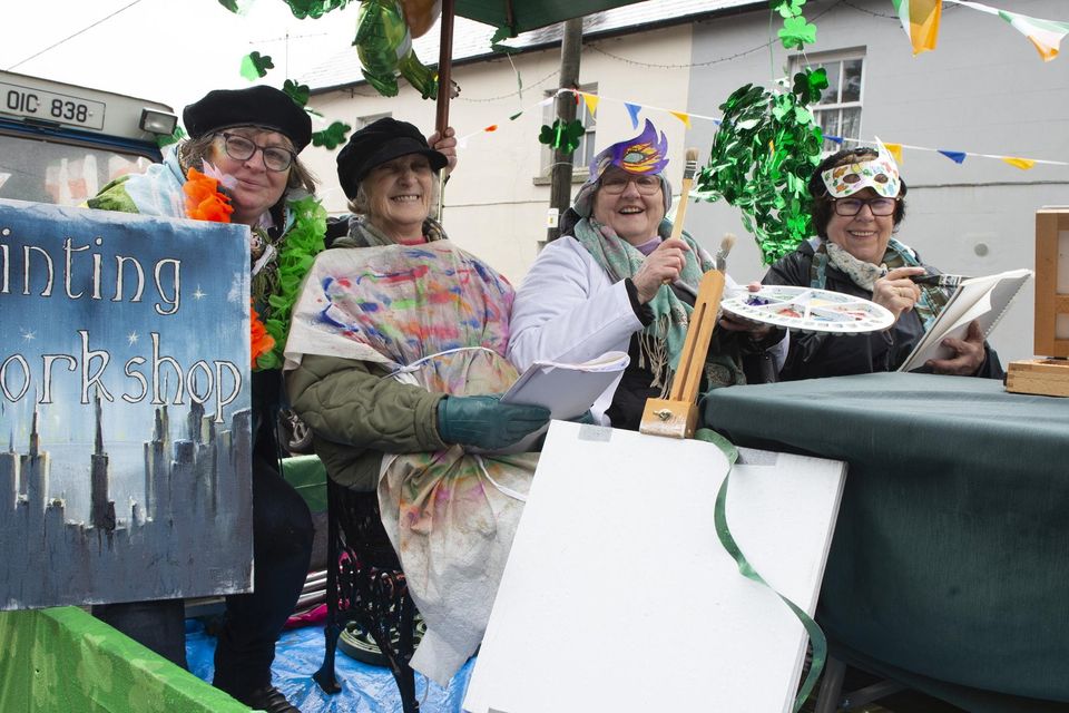 Painting Workshop in the St Patrick's Day parade in Carnew. Pic: Jim Campbell