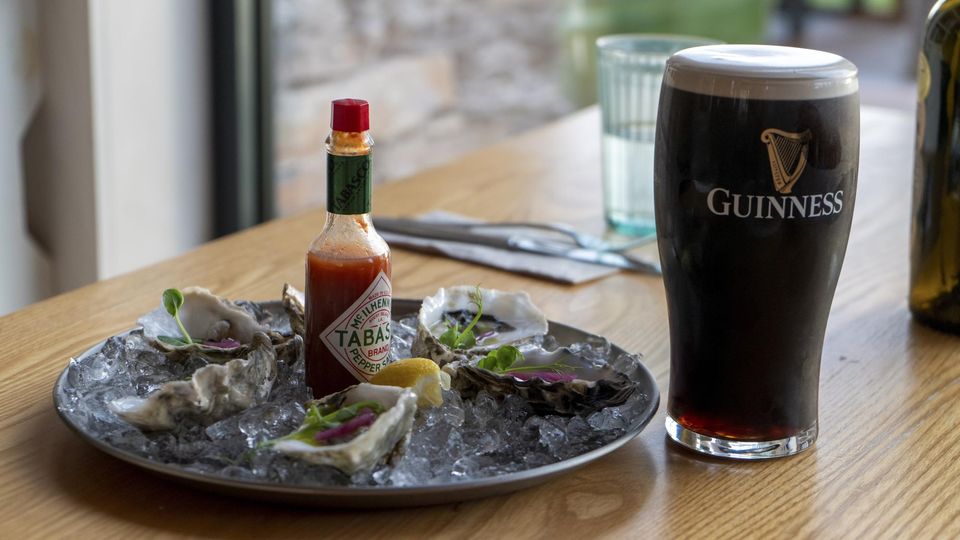 Oysters from  Driftwood Surf Cafe at St Finian’s Bay in Co Kerry  