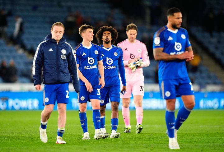 Leicester City are relegated to League One, 10 years after their against-the-odds Premier League title triumph