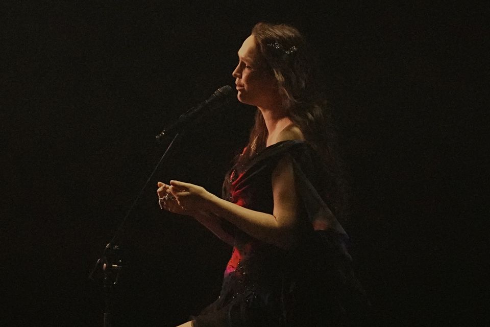 Zoe Me from Switzerland performs the song Voyage during the first semi-final of the 69th Eurovision Song Contest, in Basel (Martin Meissner/AP)