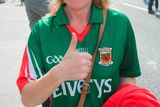 thumbnail: 30/08/2015  
GAA fan Maureen Harbison from Doohoma at the GAA Semi Final between Dublin & Mayo in Croke Park, Dublin.
Photo: Gareth Chaney Collins