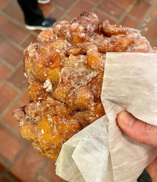 An apple fritter at the Westside Market