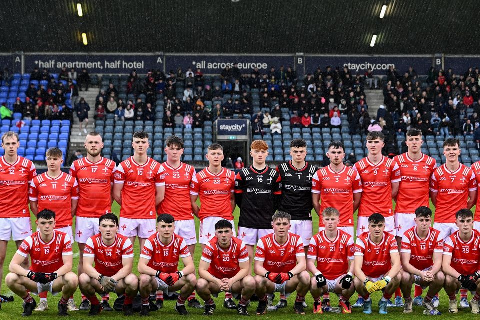 Louth U20s before the Leinster final against Meath at Parnell Park.