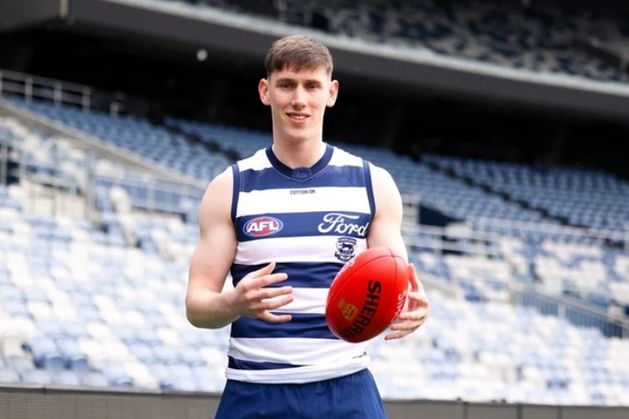 Cillian Burke says the ‘professionalism of the AFL stood out to him’ as he arrives in Australia for his Geelong Cats career