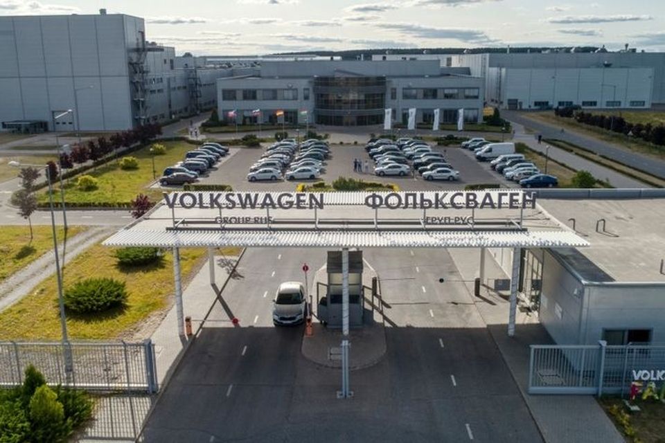 The Volkswagen plant in Moscow which has now shut down