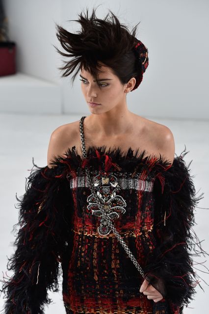 Kendall Jenner walks the runway during the Chanel show as part of Paris Fashion Week - Haute Couture Fall/Winter 2014-2015