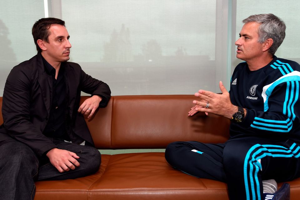 Gary Neville and Jose Mourinho