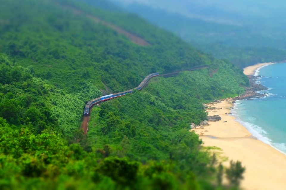 A train travelling through Da Nang, Vietnam; Photo: Getty