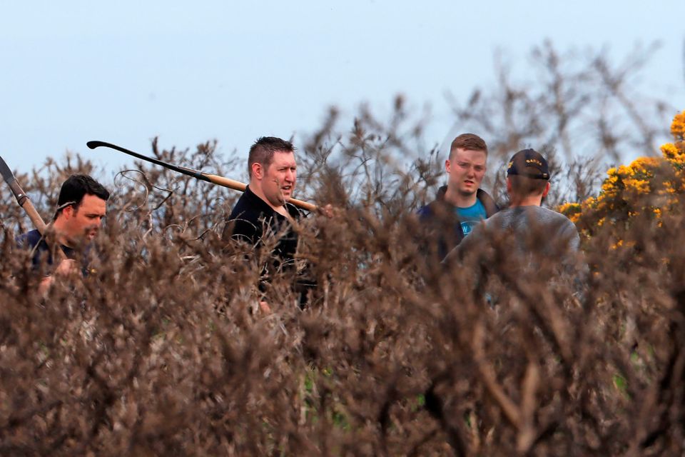 Gardaí and members of the Defence Forces conduct searches at Rathmichael, Co Dublin, where the body of Jastine Valdez was found. Photo: Donal Farmer