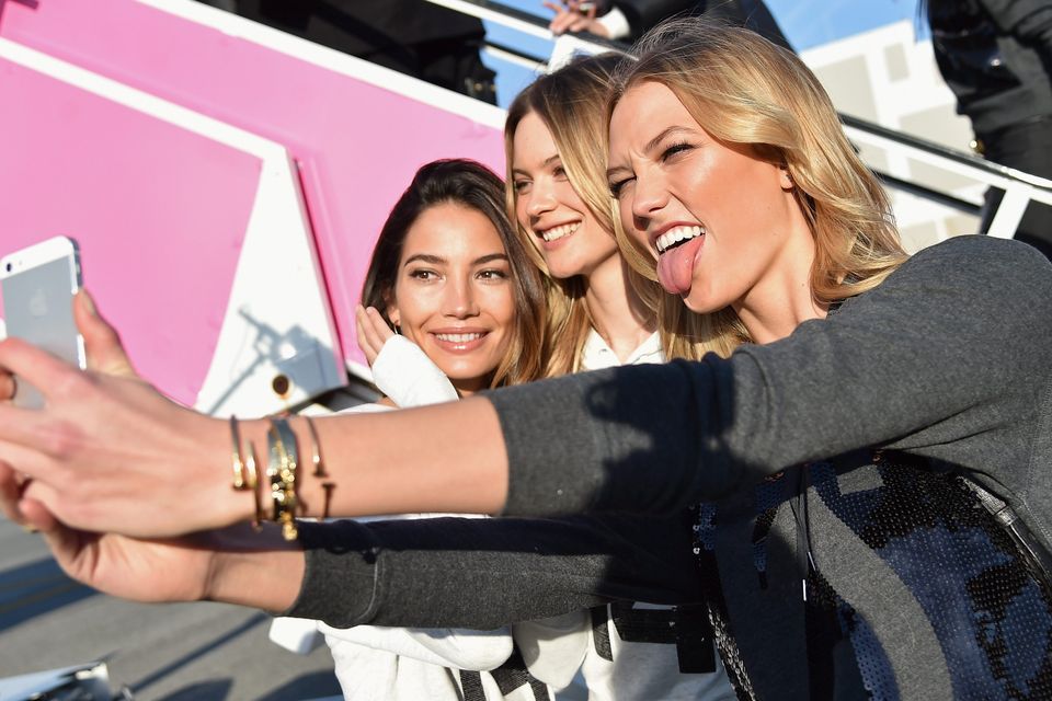 L-R) Lindsay Ellingson and Lily Aldridge attend the Launch of the