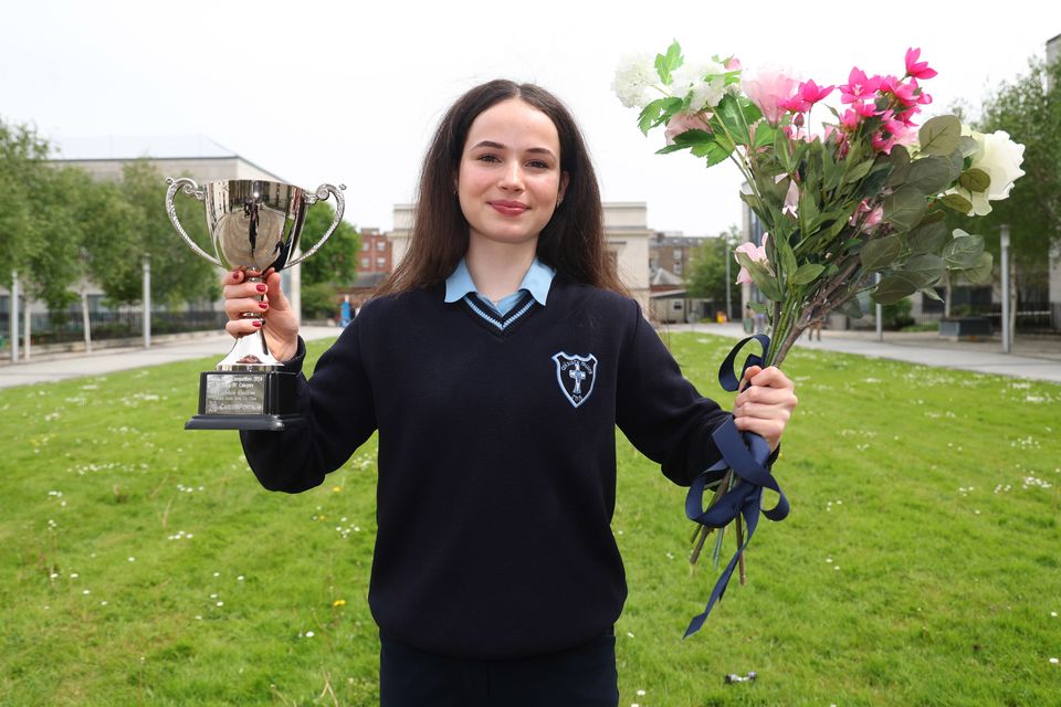 Aoibhín Collins, Colaiste Muire, Ennis, Co Clare, who won first place in the Leaving Cert Category at the Career Skills Competition by Careers Portal. Photo: Damien Eagers