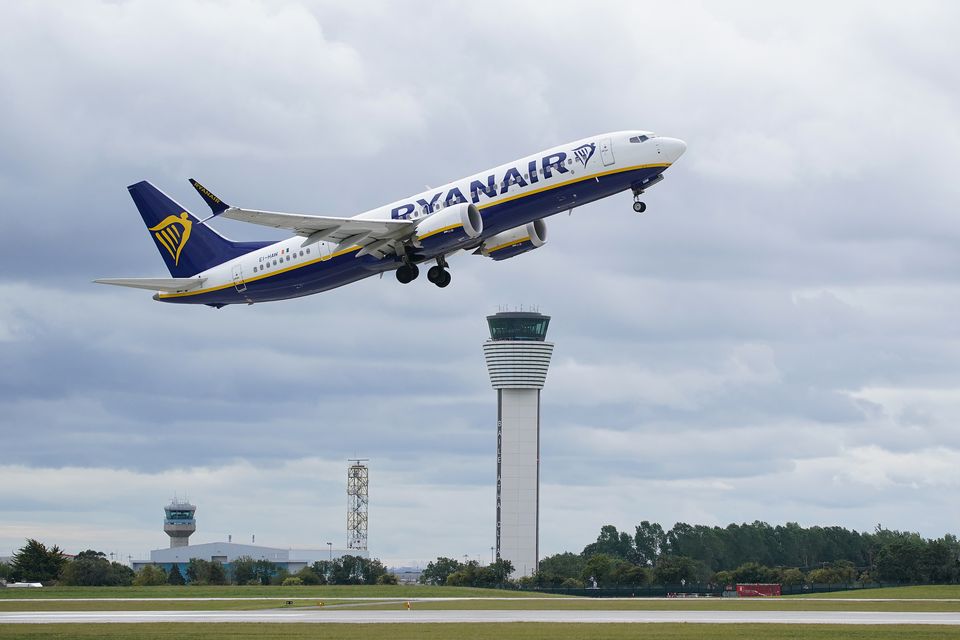 A Ryanair flight takes off from Dublin Airport last year