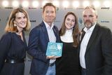 thumbnail: Mary Carroll (left), Group Audio Producer, Adrian Weckler, Tech Editor, Tabitha Monahan, and Cormac Burke, Editor in Chief Mediahuis, receiving the award for the Best Business Podcast at the Irish Podcast Awards 2022 . Photo: Arthur Carron
