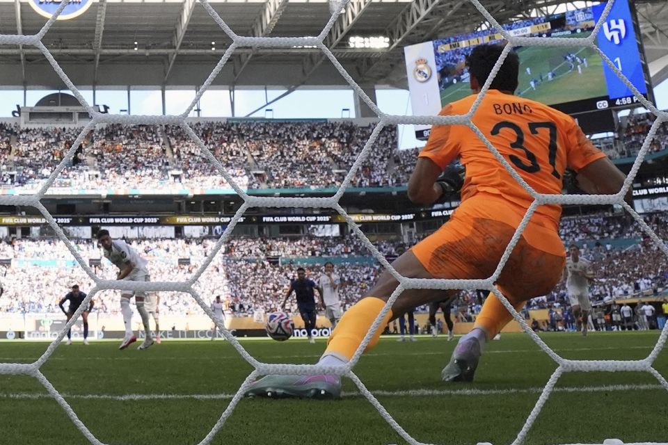 Al-Hilal’s Bono saved Federico Valverde’s late penalty to earn a point (Rebecca Blackwell/AP)