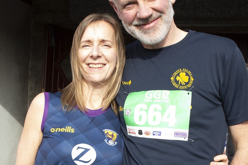 Tracey and Michael Morris participated in the Great Gorey Run in memory of Nicky Stafford on Sunday morning. Pic: Jim Campbell