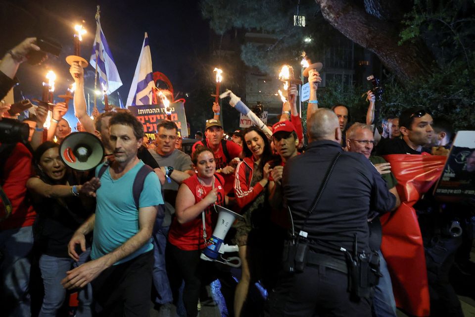 Protesters in Jerusalem call for the return of Israeli hostages as well as the resignation of prime minister Benjamin Netanyahu. Photo: Reuters